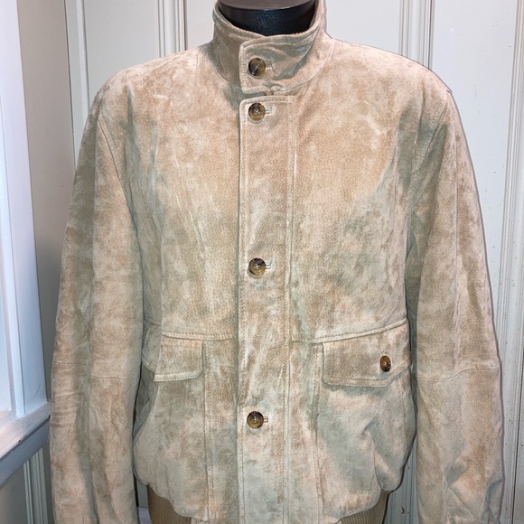 Leather Boomer Jacket Jackets & Coats